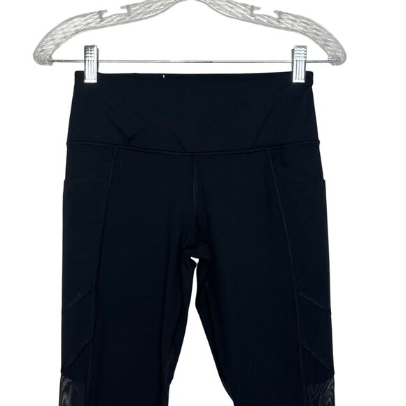 Victorias Secret Sport Knockout Leggings Womens Small Black Mesh Panels - Picture 3 of 6